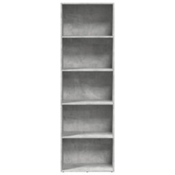 Berkfield Bookcase Concrete Grey 60X30X189 Cm Engineered Wood - thumbnail 4
