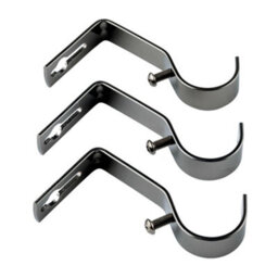 A.unique Home Etched Ball Metal Extendable Curtain Pole With Rings And Fittings (25/28mm) - Black Nickel, 180Cm - 340Cm Approx - thumbnail 7