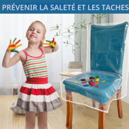 Plastic Chair Covers For Dining Chairs With Backrests, Dustproof - Transparent Protectors - thumbnail 3