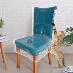 Plastic Chair Covers For Dining Chairs With Backrests, Dustproof - Transparent Protectors - thumbnail 7