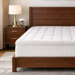 MHG Living Quilted Mattress Topper & Pillow Set - 1200Gsm Microfibre Comfort Layer With Elasticated Corner Straps - Single - thumbnail 1