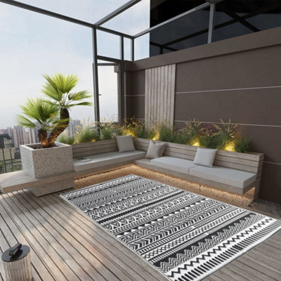 Walplus Outdoot Rugs For Garden Patios  Black 160X230 Cm Pp - image 1