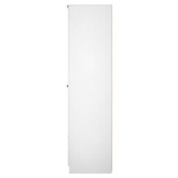 Portland Tall Triple 2 Drawer Wardrobe In Black & White Matt (Ready Assembled) - thumbnail 2