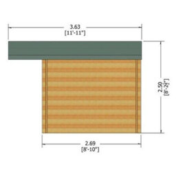 Shire Crinan Log Cabin Home Office Garden Room Approx 9 X 9 Feet - thumbnail 6