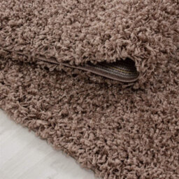 Wadan 120X170Cm Mocha Shaggy Rug - Rectangular Soft Touch Thick Pile Modern Area Rug - Rugs For Living & Bedroom Non Shedding - thumbnail 3