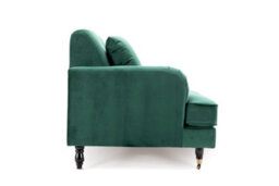 Velvet Emerald Green 3 Seater Sofa - thumbnail 5