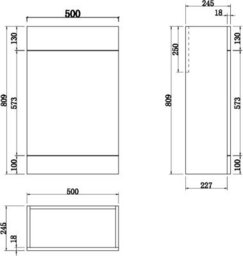 Affine 1100mm Bathroom Vanity Unit Basin Square Toilet Combined Furniture R/hand White - thumbnail 8