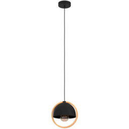 Loops Stylish Modern Black And Brown Pendant Ceiling Light For Indoor Spaces - thumbnail 3