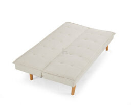 Home Detail Ada 3 Seater Beige Fabric Tufted Pillow Topper Sofa Bed Wooden Legs - thumbnail 2