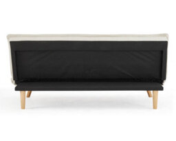 Home Detail Ada 3 Seater Beige Fabric Tufted Pillow Topper Sofa Bed Wooden Legs - thumbnail 3