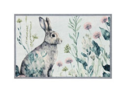 Green Grey Modern Animal Nature Print Easy To Clean Mat For Living Room, Dining Room, Bedroom & Kitchen-50Cm X 150Cm - thumbnail 1