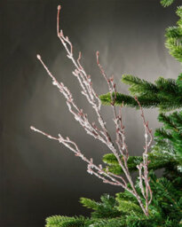 Werchristmas Brown And White Snow Flocked Twig Spray 80 Cm - thumbnail 2