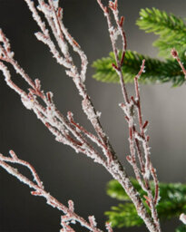 Werchristmas Brown And White Snow Flocked Twig Spray 80 Cm - thumbnail 4
