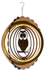 My Smart Buy Owl Spinner - 30 Cm Stainless Steel Holographic Garden Spinner With Owl Design, Weatherproof For Outdoor Use - thumbnail 4