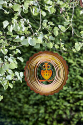 My Smart Buy Owl Spinner - 30 Cm Stainless Steel Holographic Garden Spinner With Owl Design, Weatherproof For Outdoor Use - thumbnail 3