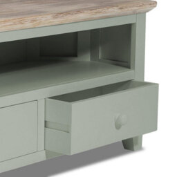 Statement Furniture Florence Sage Green Corner Tv Unit With 2 Drawers And Shelf - thumbnail 4