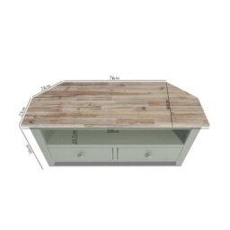 Statement Furniture Florence Sage Green Corner Tv Unit With 2 Drawers And Shelf - thumbnail 2