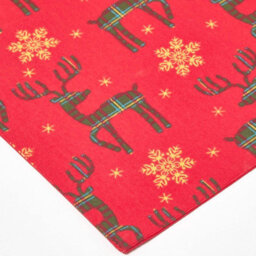 Homescapes Red Reindeer Christmas Placemats, Set Of 4 - thumbnail 3