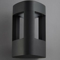 Ip44 Outdoor Led Lamp Textured Grey Triangle Wall Light Porch Door Open Lantern - thumbnail 3