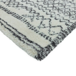 Alto Al04 Cream Grey Shaggy Geometric 50mm Thick Modern Luxurious Rug For Bedroom, Living Room By Asiatic-80Cm X 240Cm - thumbnail 4