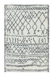 Alto Al04 Cream Grey Shaggy Geometric 50mm Thick Modern Luxurious Rug For Bedroom, Living Room By Asiatic-80Cm X 240Cm - thumbnail 5