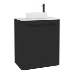 Royal Bathrooms Venice 700mm Matt Nocturne Black Freestanding Bathroom Countertop Vanity Unit 2 Door With Lyon Basin - thumbnail 7