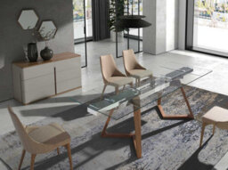 Angel Cerda Stylish Hexagonal Walnut Wall Mirror - thumbnail 3