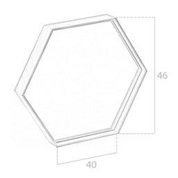 Angel Cerda Stylish Hexagonal Walnut Wall Mirror - thumbnail 7