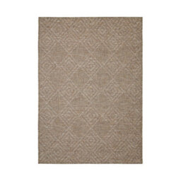 Melrose Summer Diamonds Latte Low Pile Height 3mm Indoor Outdoor Medium Area Rug - 120/170Cm - thumbnail 4