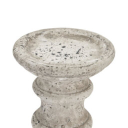 Hill Interiors Ceramic Column Candle Holder Stone (31Cm X 12Cm X 12Cm) - thumbnail 3