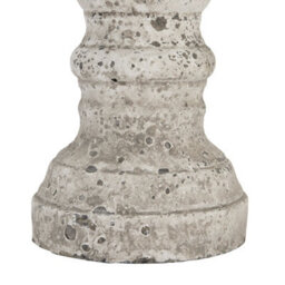 Hill Interiors Ceramic Column Candle Holder Stone (31Cm X 12Cm X 12Cm) - thumbnail 2