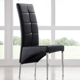 Furniture In Fashion Halo Melange Marble Effect Dining Table 6 Vesta Black Chairs - thumbnail 4