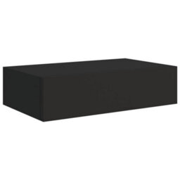 Vidaxl Wall-Mounted Drawer Shelf Black 40X23.5X10Cm Mdf - thumbnail 2