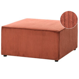 Beliani Ottoman Lemvig Corduroy Golden Brown - thumbnail 1