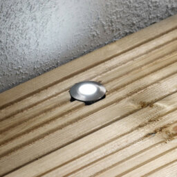 Litecraft Recessed Brushed Steel Cool White Led Outdoor Decking Lights