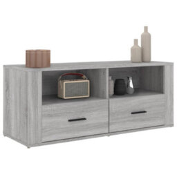 Walplus Tv Cabinet Grey Sonoma 100X35X40 Cm Engineered Wood - thumbnail 4