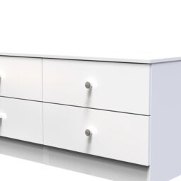 Yarmouth Ready Assembled Matt White No Effect 4 Drawer Chest (H)495mm (W)1100mm (D)390mm - thumbnail 3