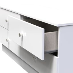 Yarmouth Ready Assembled Matt White No Effect 4 Drawer Chest (H)495mm (W)1100mm (D)390mm - thumbnail 4