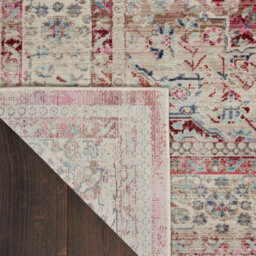 Red Ivory Rug, Bordered Floral Rug, Traditional Stain-Resistant Rug, Persian Rug For Bedroom, Dining Room-239Cm X 300Cm - thumbnail 7