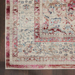 Red Ivory Rug, Bordered Floral Rug, Traditional Stain-Resistant Rug, Persian Rug For Bedroom, Dining Room-239Cm X 300Cm - thumbnail 5