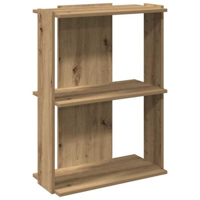 Berkfield Elegant Bookcase 3-Tier Artisan Oak 60X30X80 Cm Engineered Wood - image 1