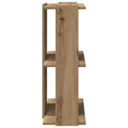 Berkfield Elegant Bookcase 3-Tier Artisan Oak 60X30X80 Cm Engineered Wood - thumbnail 5
