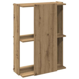 Berkfield Elegant Bookcase 3-Tier Artisan Oak 60X30X80 Cm Engineered Wood - thumbnail 6
