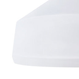 Wyld And Coco White Gold Wood Aluminium Pendant Lamp Geometric Shade, Matte White Oval, Warm White Inner Finish - thumbnail 6