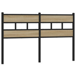 Berkfield Headboard Sonoma Oak 160 Cm Iron And Engineered Wood - thumbnail 2