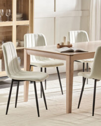 Beliani Set Of 4 Dining Chairs Kalispell Velvet Off-White - thumbnail 2