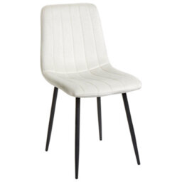 Beliani Set Of 4 Dining Chairs Kalispell Velvet Off-White - thumbnail 4