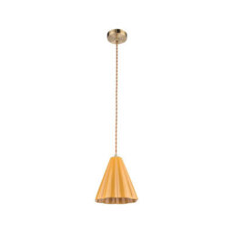 Edit Iris Ceramic Ceiling Pendant Light Ochre Yellow - thumbnail 2