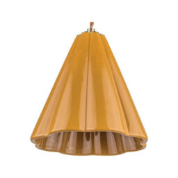 Edit Iris Ceramic Ceiling Pendant Light Ochre Yellow - thumbnail 4