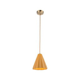 Edit Iris Ceramic Ceiling Pendant Light Ochre Yellow - thumbnail 3